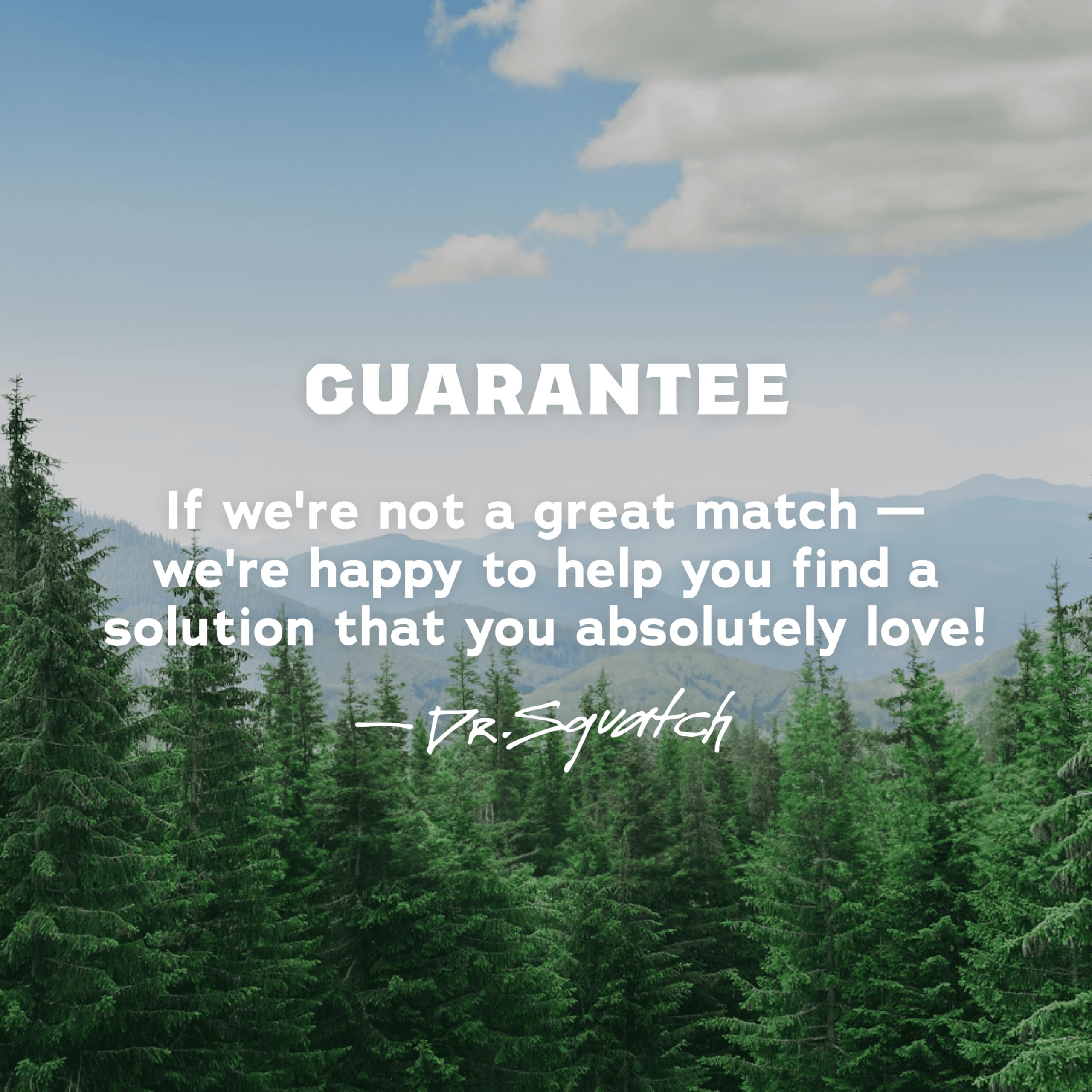 Dr. Squatch lifestyle scene in woods conveying rugged scent profile and outdoorsy appeal