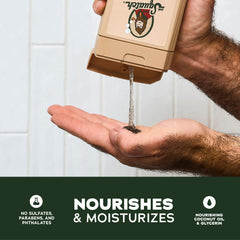 Dr. Squatch close-up of creamy lather texture showing moisturizing feel