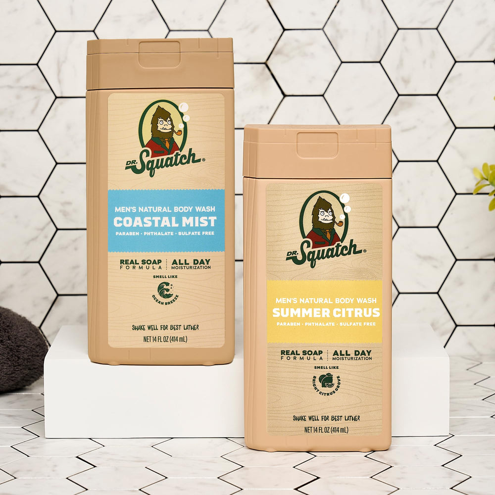 Dr. Squatch in-shower use showing easy application and daily cleansing benefit