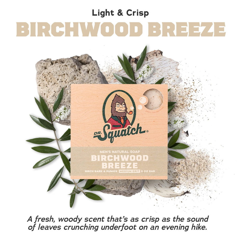 Dr. Squatch single bar close-up showing natural texture and creamy lather benefits