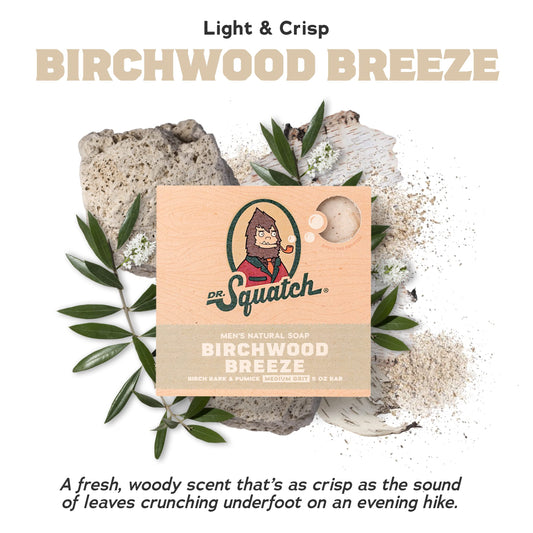 Dr. Squatch single bar close-up showing natural texture and creamy lather benefits