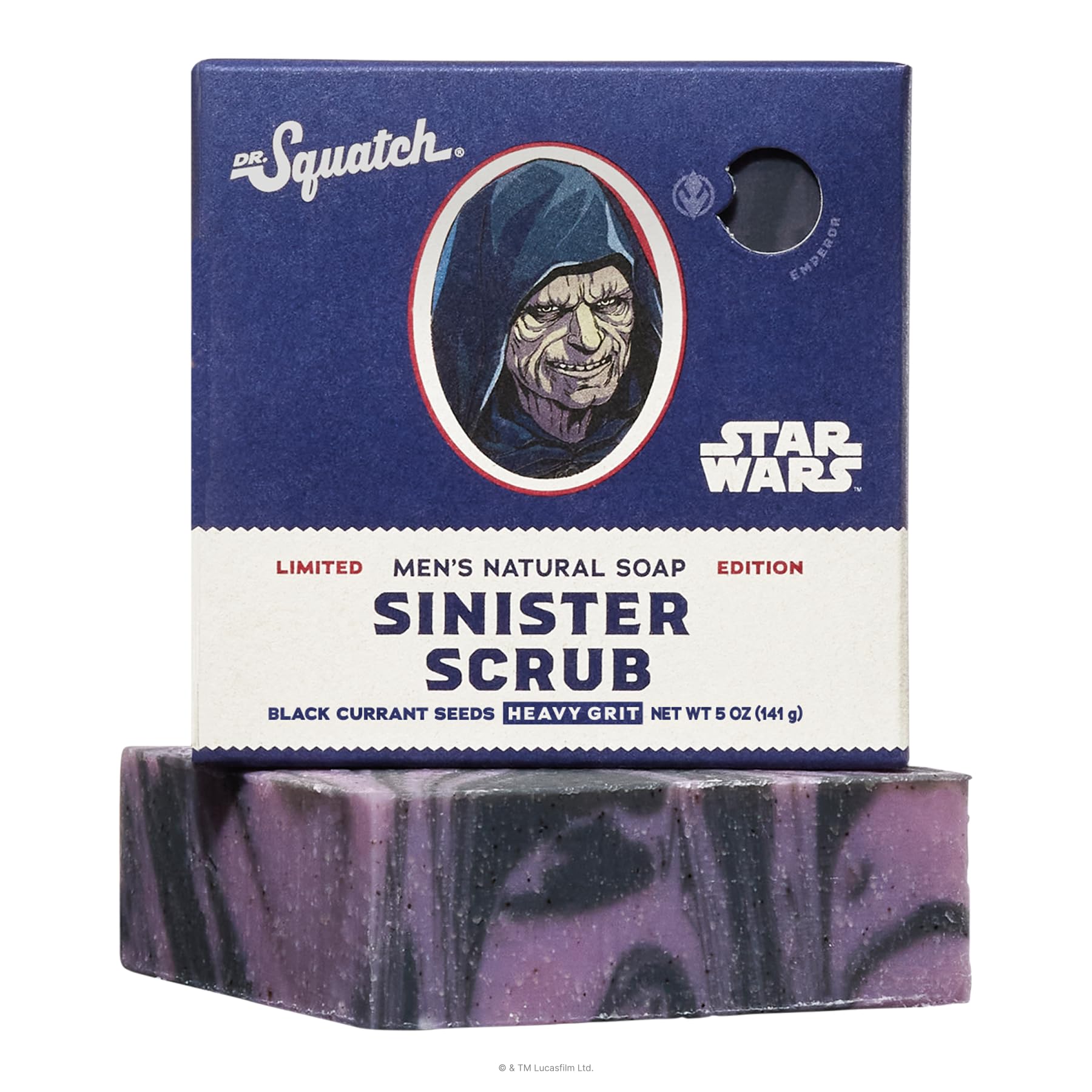 Dr. Squatch front packaging showing Star Wars inspired design and collector appeal