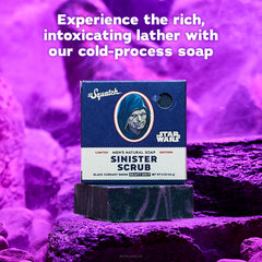 Dr. Squatch ingredients label highlighting natural oils and clay benefits