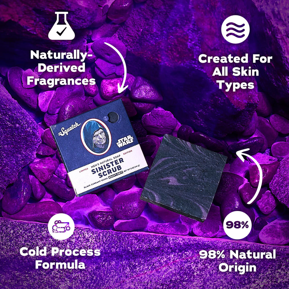 Dr. Squatch 5 oz bar beside coin for scale to show compact, long-lasting size