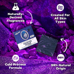 Dr. Squatch 5 oz bar beside coin for scale to show compact, long-lasting size