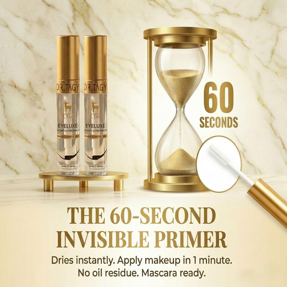 DR.TAGY Eyeluxe texture drop highlighting lightweight fast-absorbing benefit