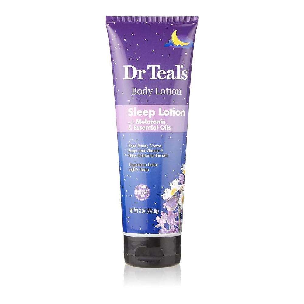 Dr Teal's front bottle image showing label and night lotion benefits