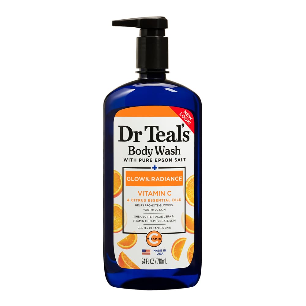 Dr Teal's front bottle showing label and citrus scent benefits