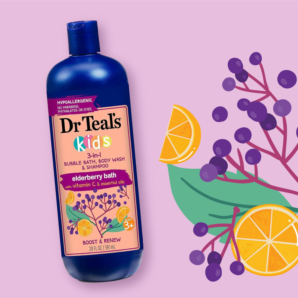 Dr Teal's pouring under tap to create lots of kid-friendly bubbles