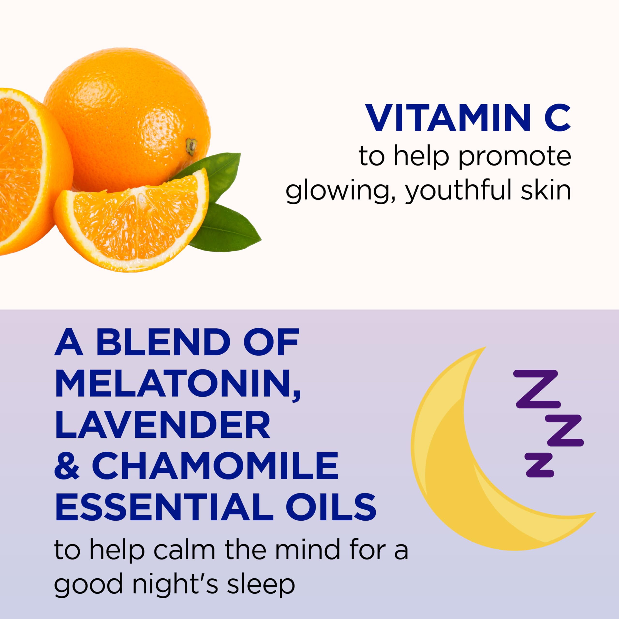 Dr Teal's Sleep Blend bottle closeup showing lavender notes for calming showers