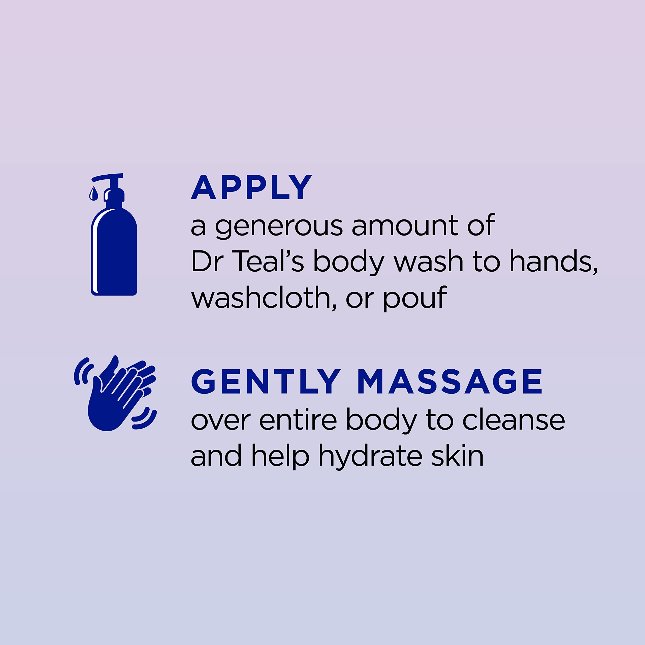 Dr Teal's sleep body wash with lavender and chamomile scent for calm