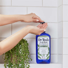 Dr Teal's hemp seed oil and Epsom salt ingredients staged to show soothing benefits