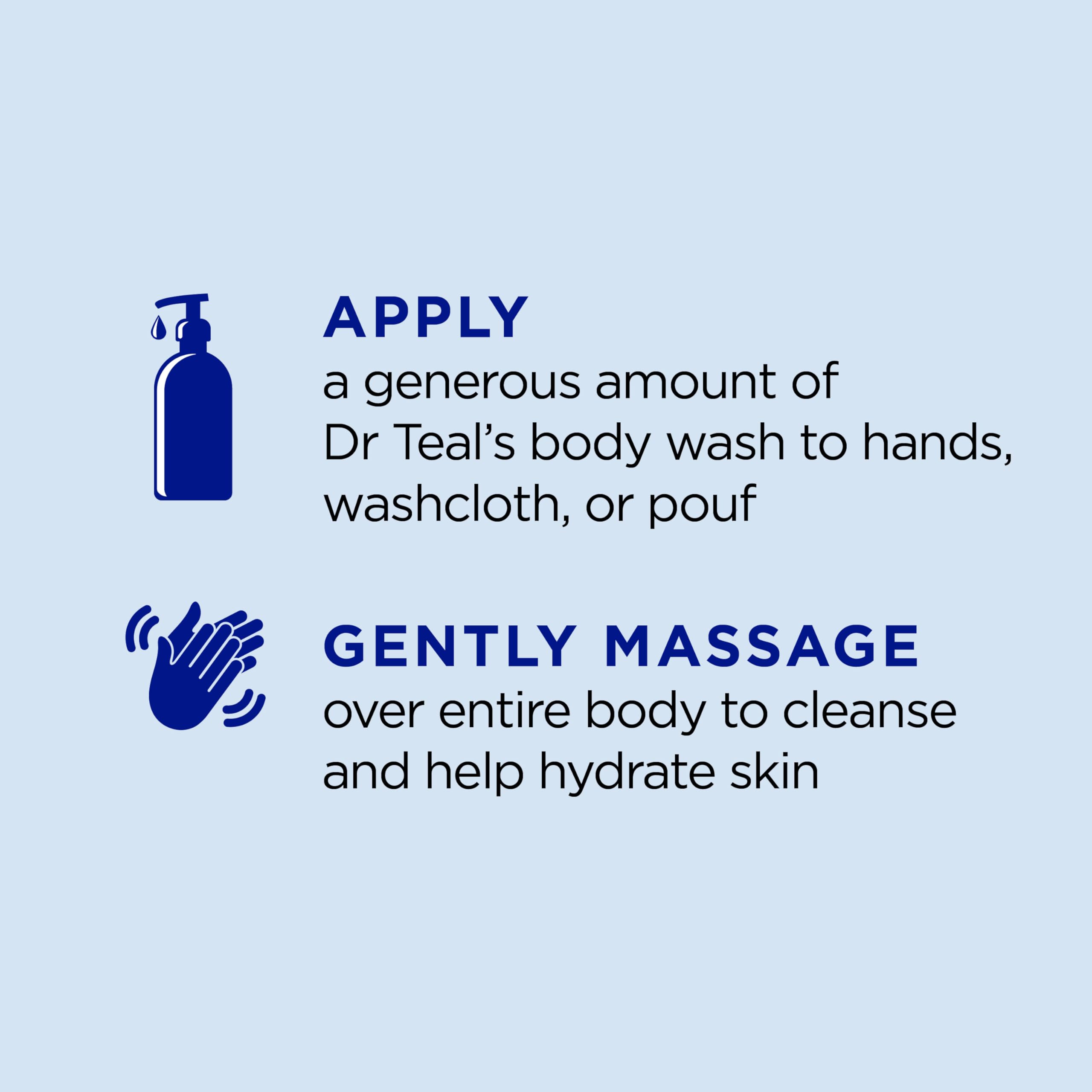 Dr Teal's textured Epsom salt lather demonstrating gentle exfoliation benefits