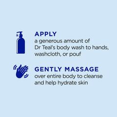 Dr Teal's foamy texture on hand demonstrating gentle cleansing benefit