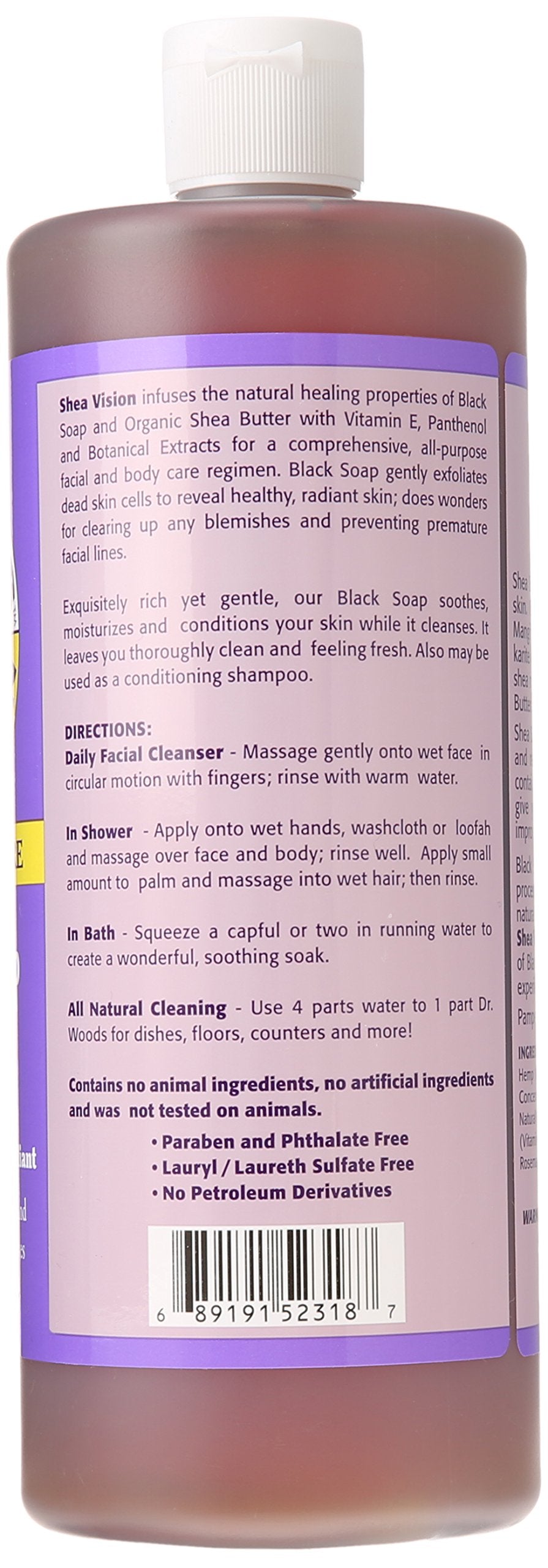Dr. Woods shea butter texture close-up highlighting moisturizing effect