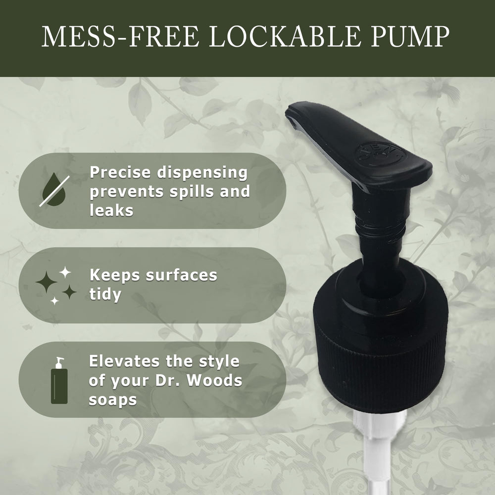 Dr. Woods two-pack box and pumps illustrating spare convenience