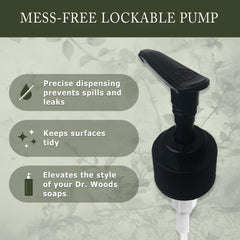 Dr. Woods two-pack box and pumps illustrating spare convenience