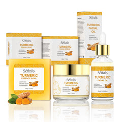 DR.YIMAN turmeric set front packaging showing three-piece kit benefits