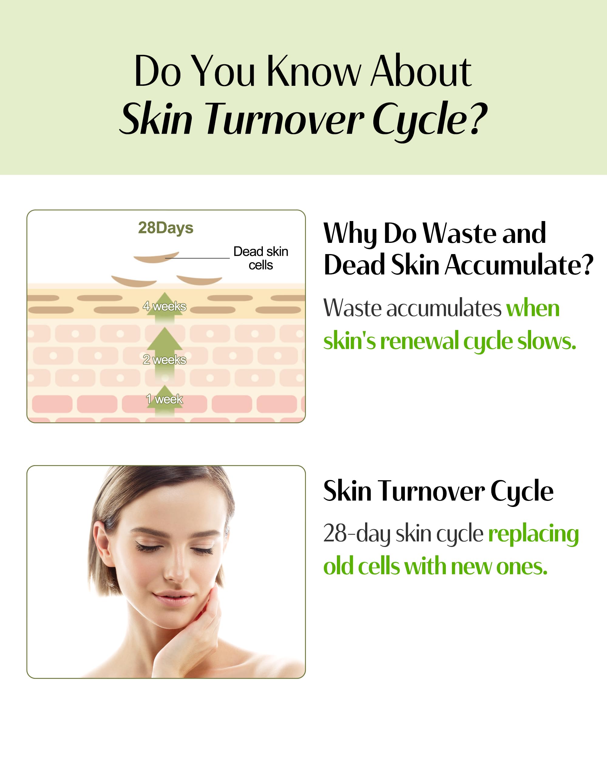 DR.PEPTI before and after skin swatch showing smoother, refined texture