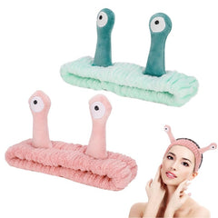 DragonflyDreams front packaging coral headband showing cute snail design and benefit of tidy hair