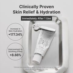 Dr.Althea applied on cheek demonstrating calming hydration effect