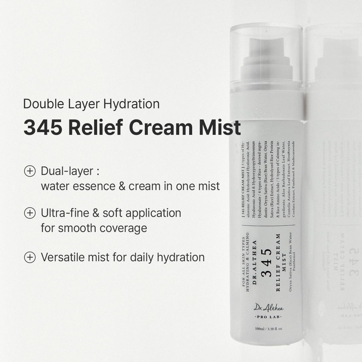 Dr.Althea mist in hand illustrating portable travel hydration