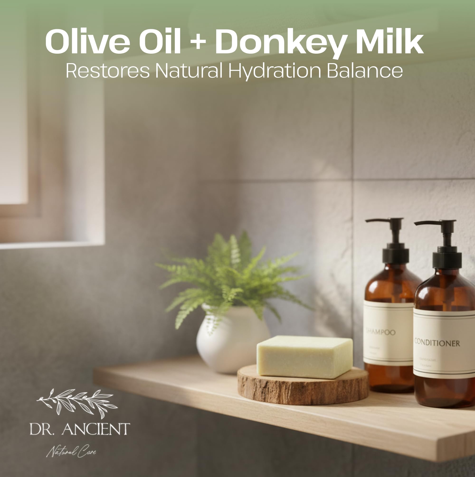 Dr.Ancient label detail emphasizing handmade, natural ingredient benefits