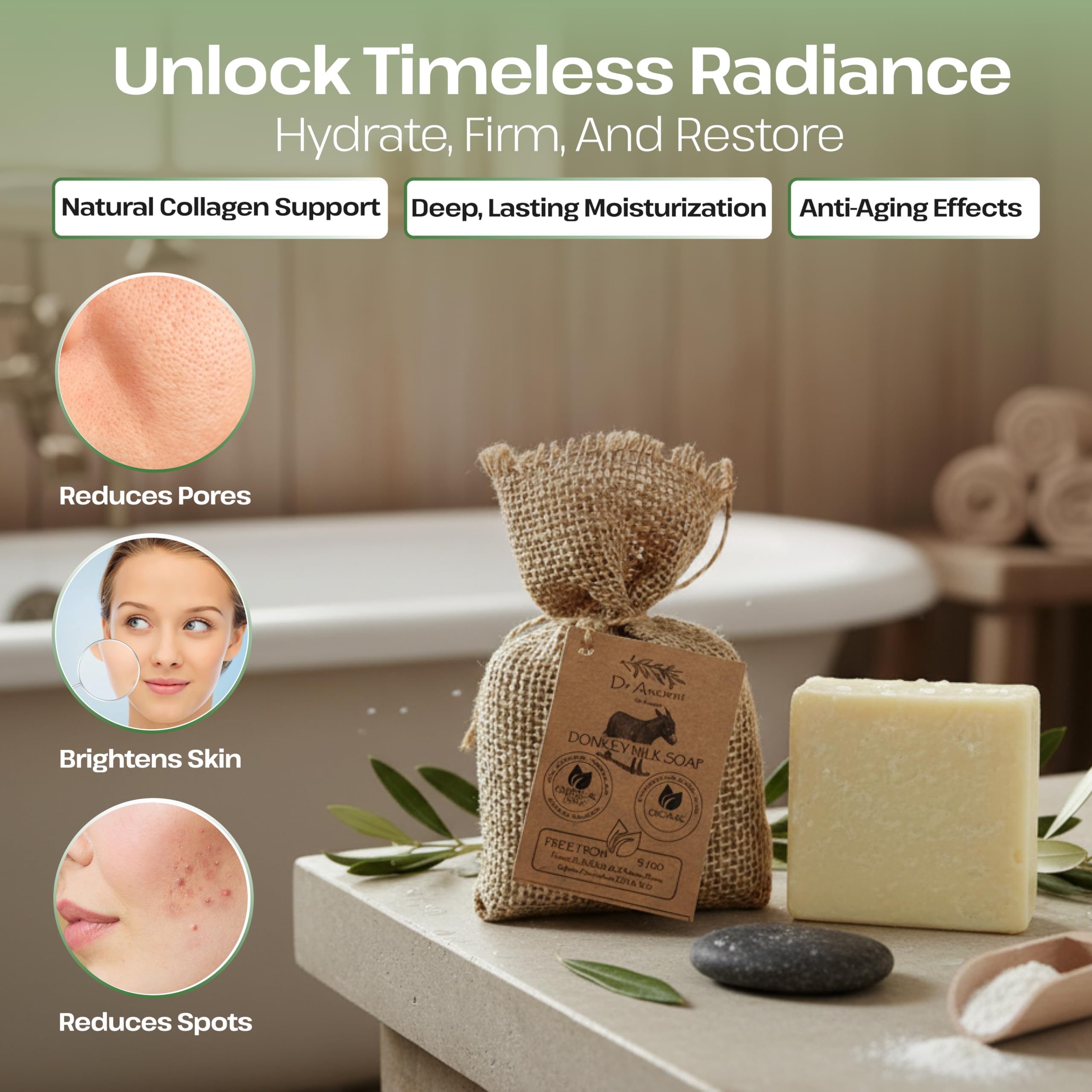 Dr.Ancient soap close-up texture revealing creamy surface for soft lather