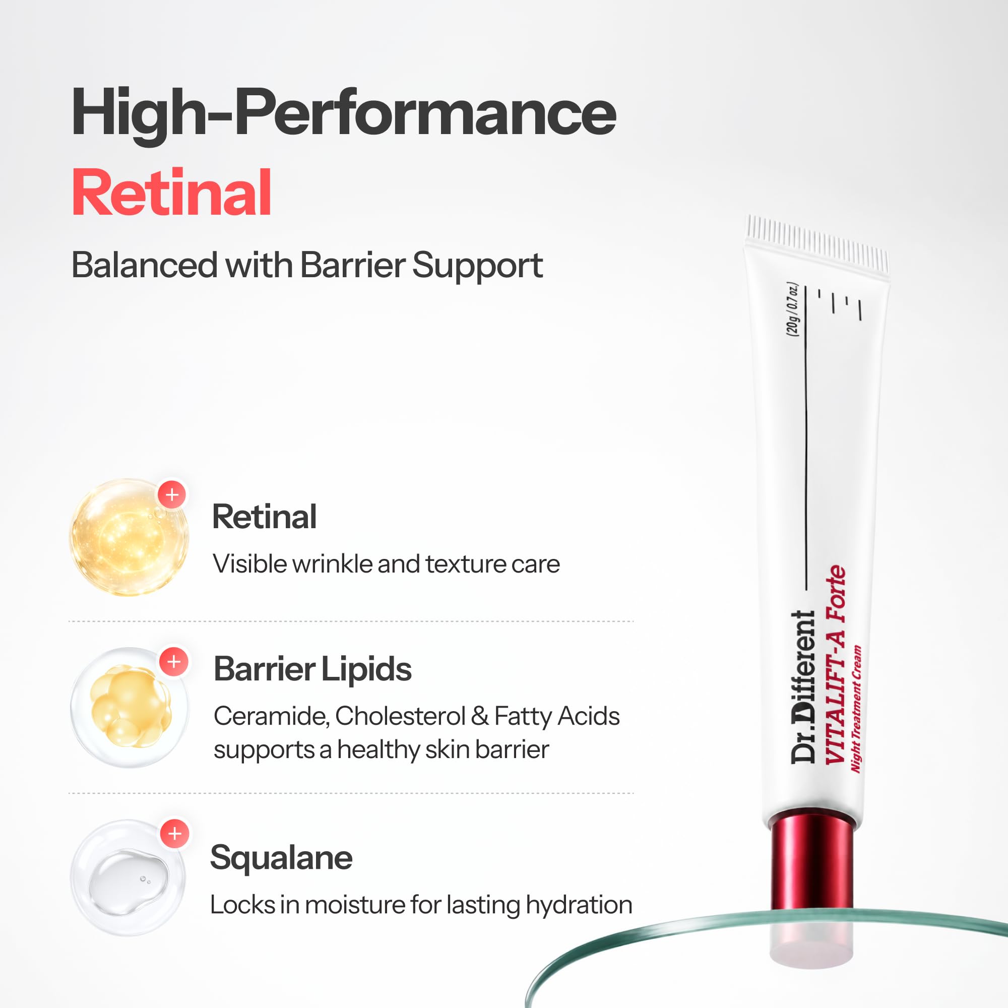 Dr.Different applying cream during night routine demonstrating ease of use and absorption