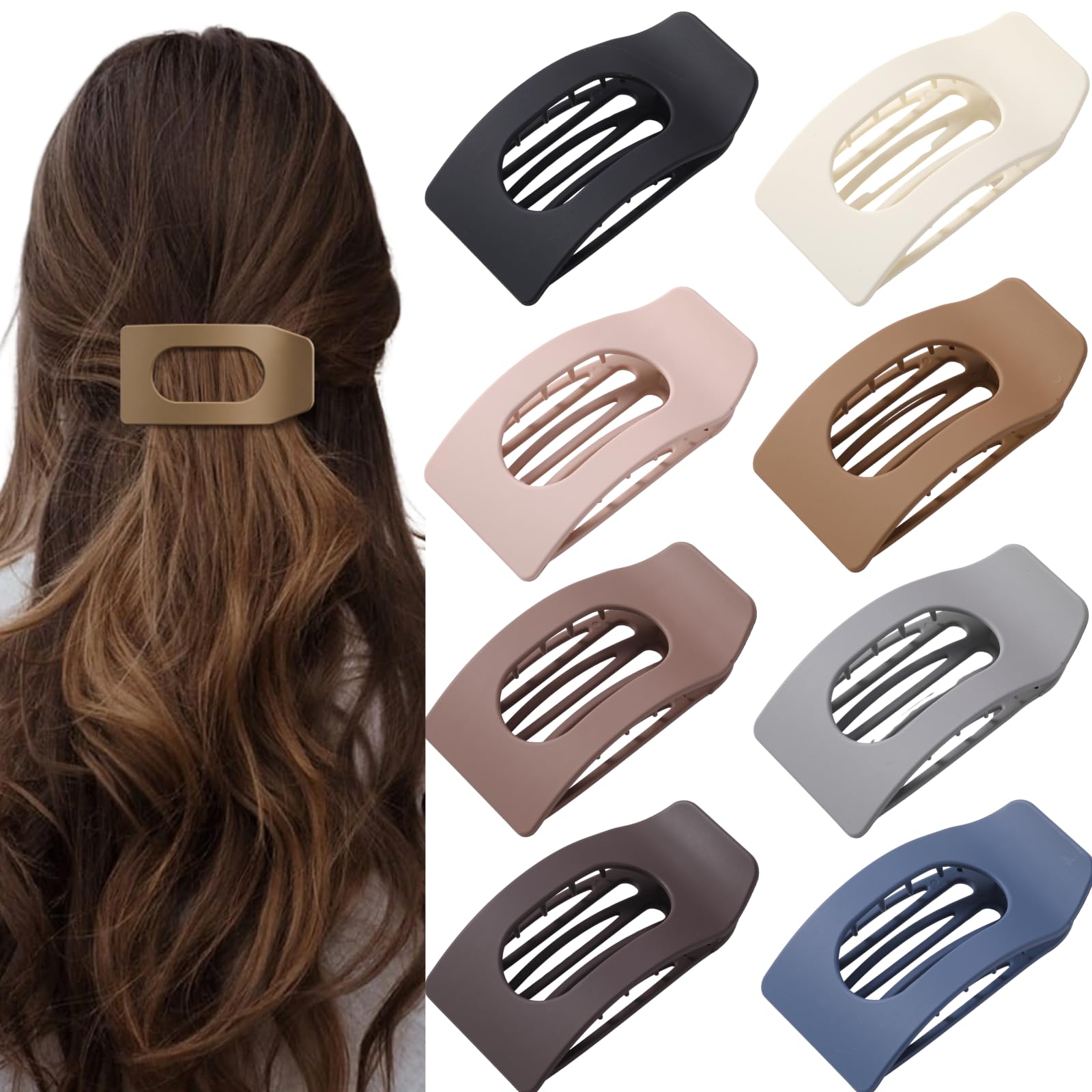 Drealoe assorted neutral clips arranged to display color options and styling versatility