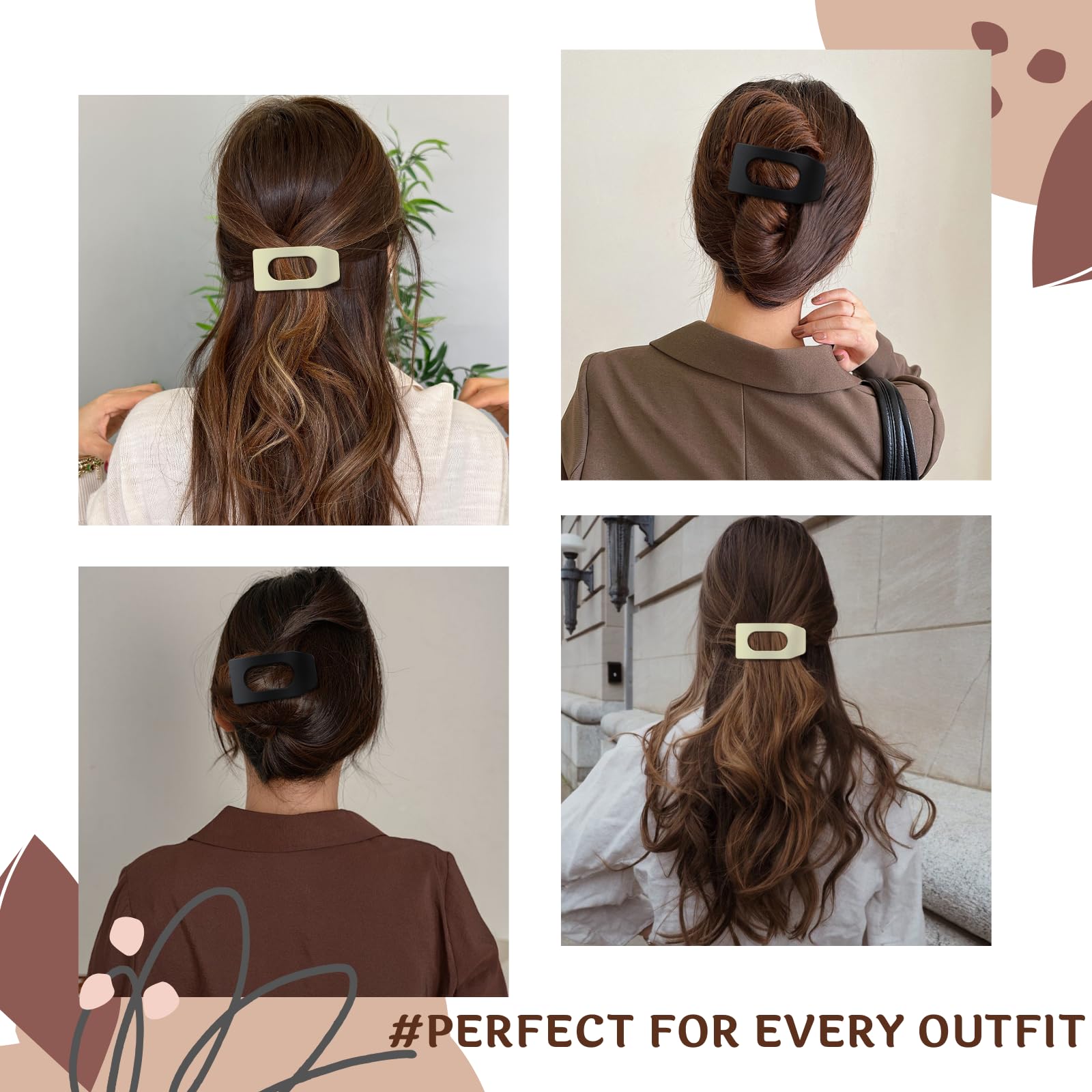 Drealoe half-up hairstyle using clip in lifestyle setting, polished everyday look