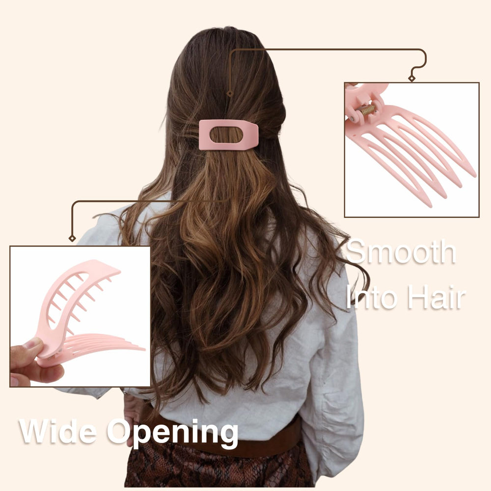 Drealoe clip securing half-up hairstyle offering secure all-day hold