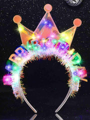 DRESBE front view blue LED crown showing bright colorful lights and festive look