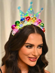 DRESBE in night celebration setting creating vivid colorful lighting for photos