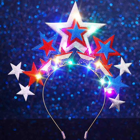 DRESBE star crown front view showing LED stars and elegant design for festive sparkle