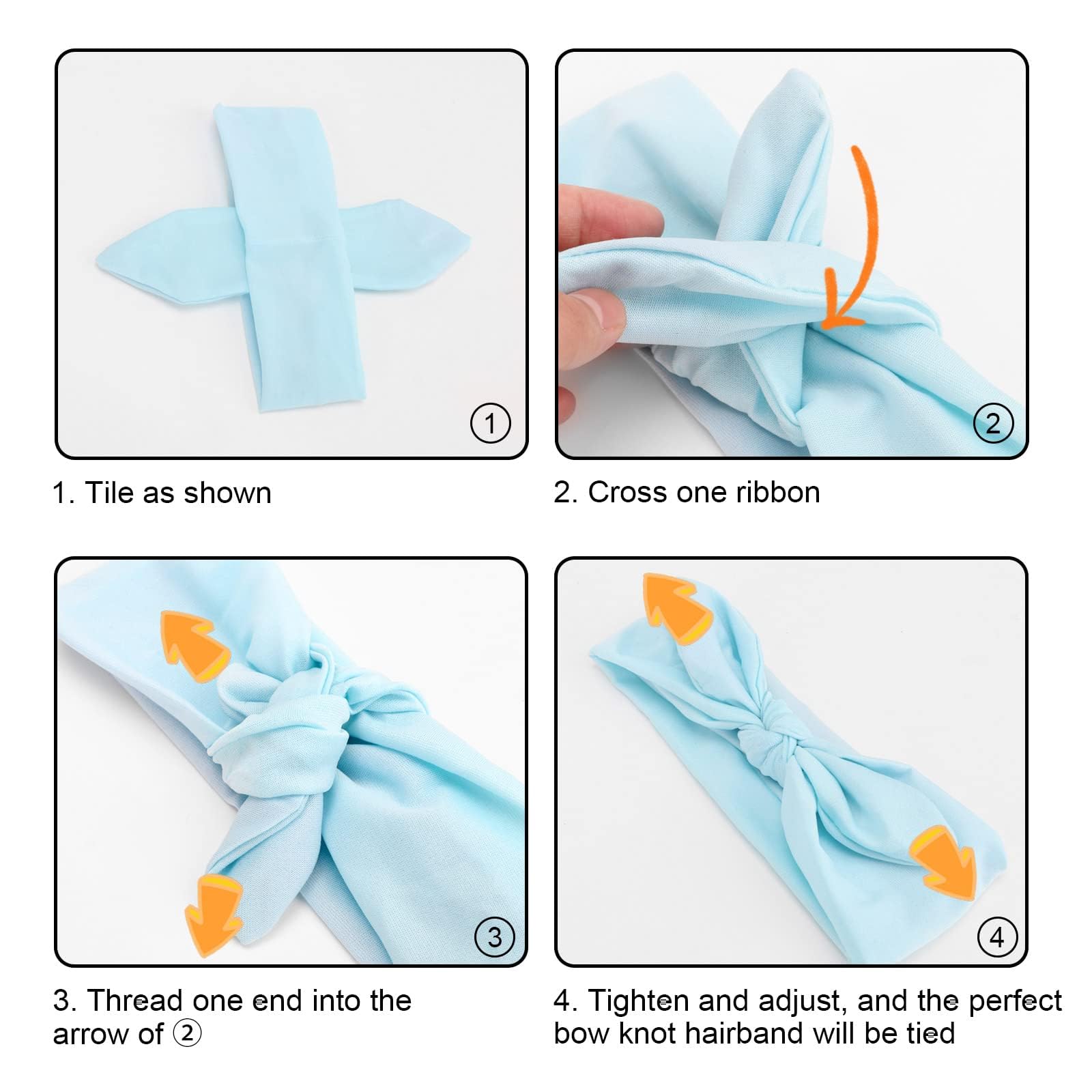 DRESHOW headbands folded flat after washing showing easy care and shape retention