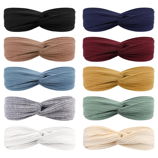 DRESHOW front packaging showing ten colorful headbands and convenient set