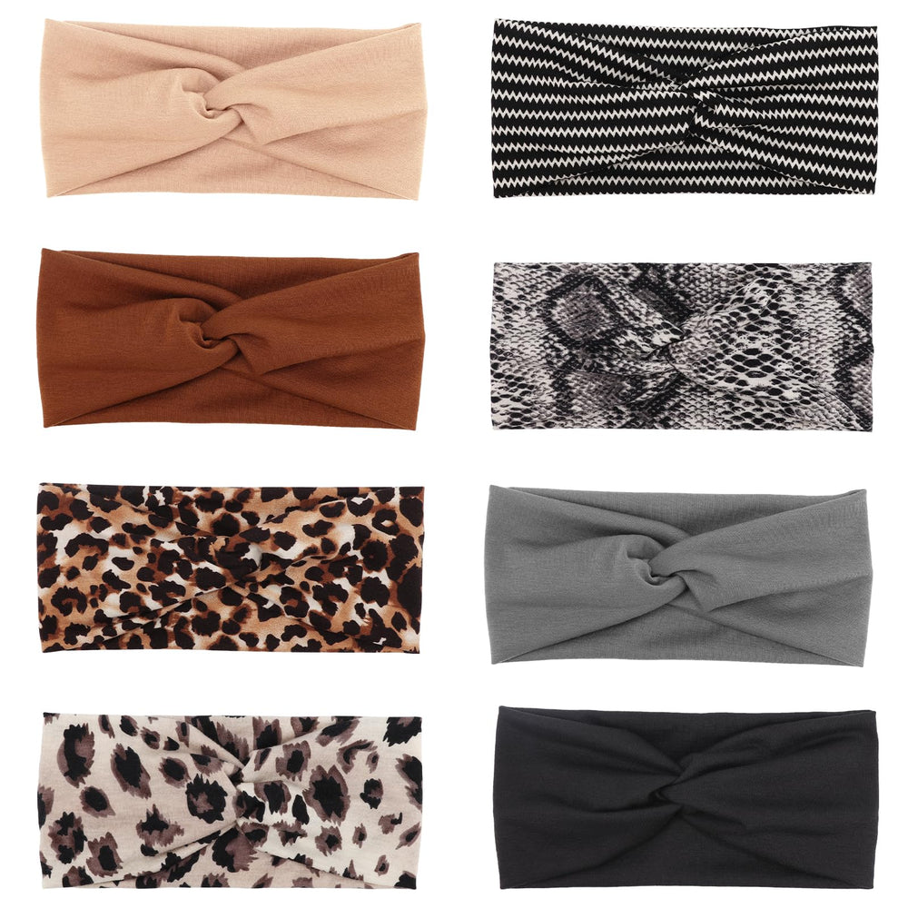 DRESHOW front pack of eight headbands showing variety and convenience
