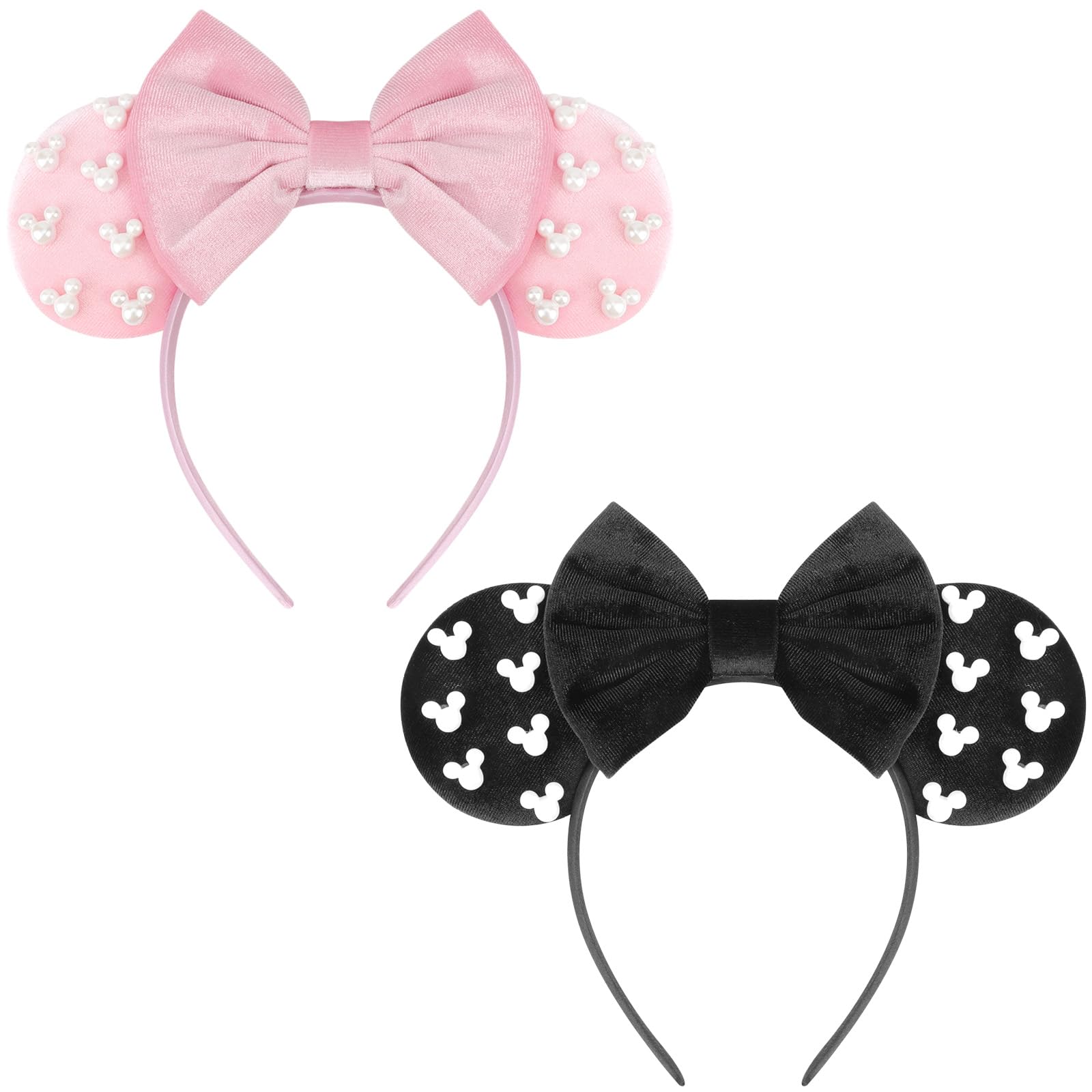 DRESHOW headband front packaging showing two pearl mouse ears, perfect for gifting