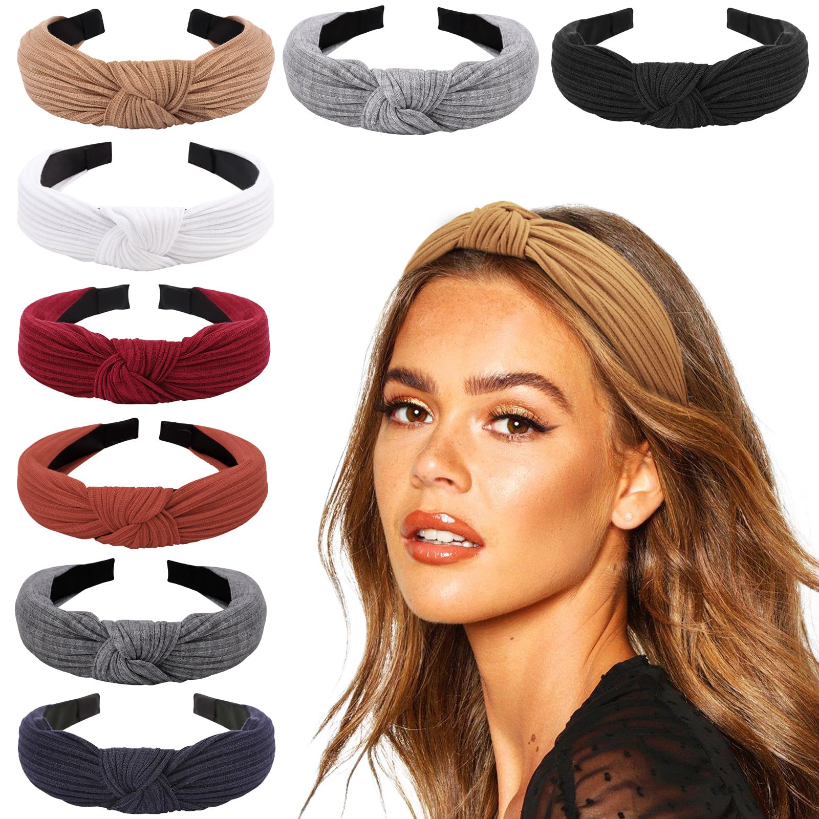 DRESHOW front view of eight headbands showing variety and convenience