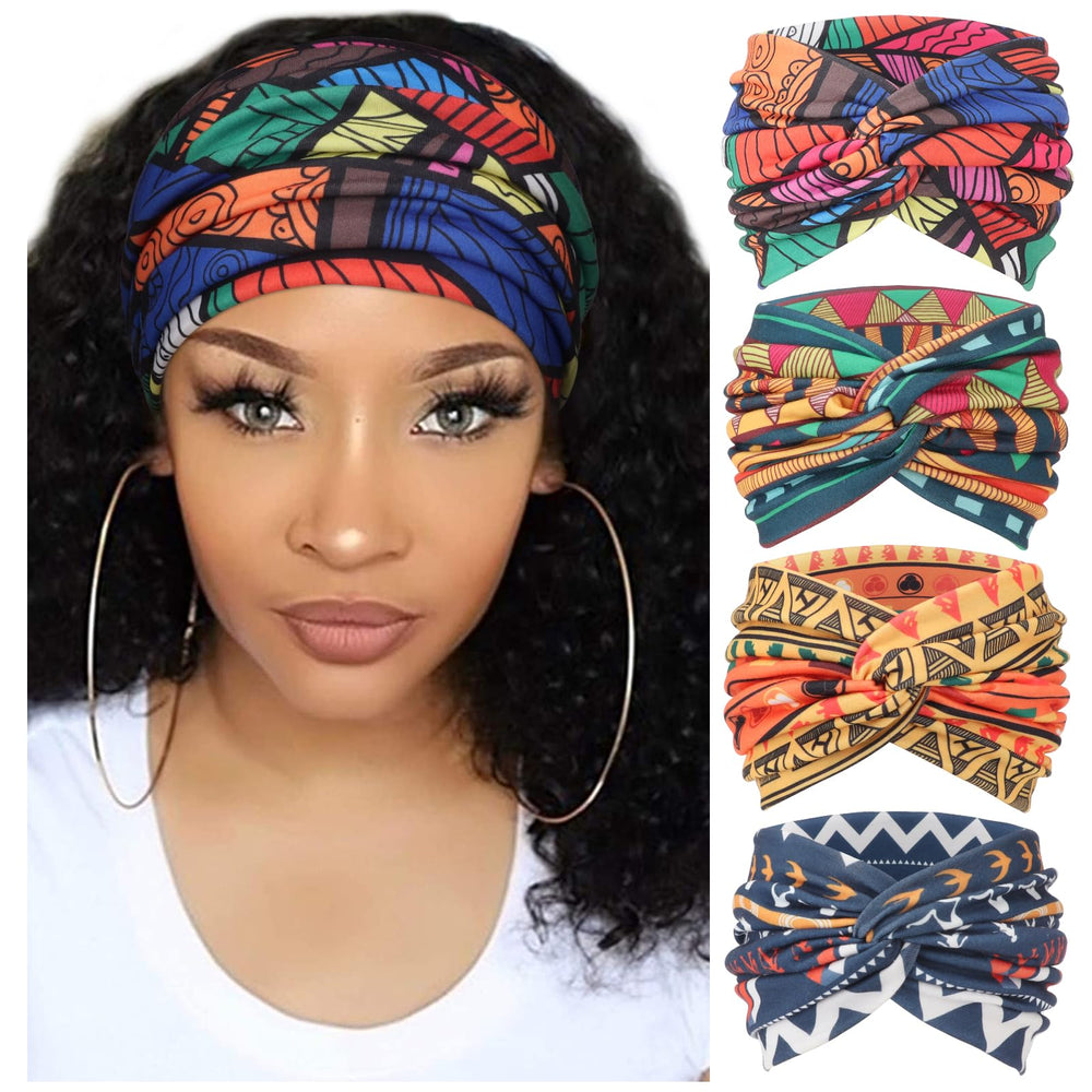 DRESHOW front view pack showing four headbands, versatile styling benefit
