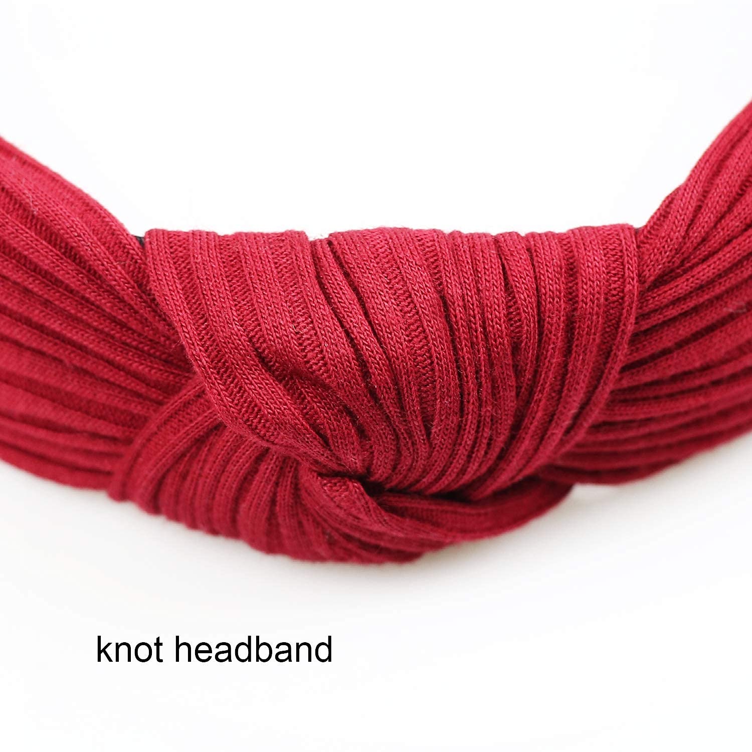 DRESHOW headband used while applying makeup showing hair kept tidy benefit
