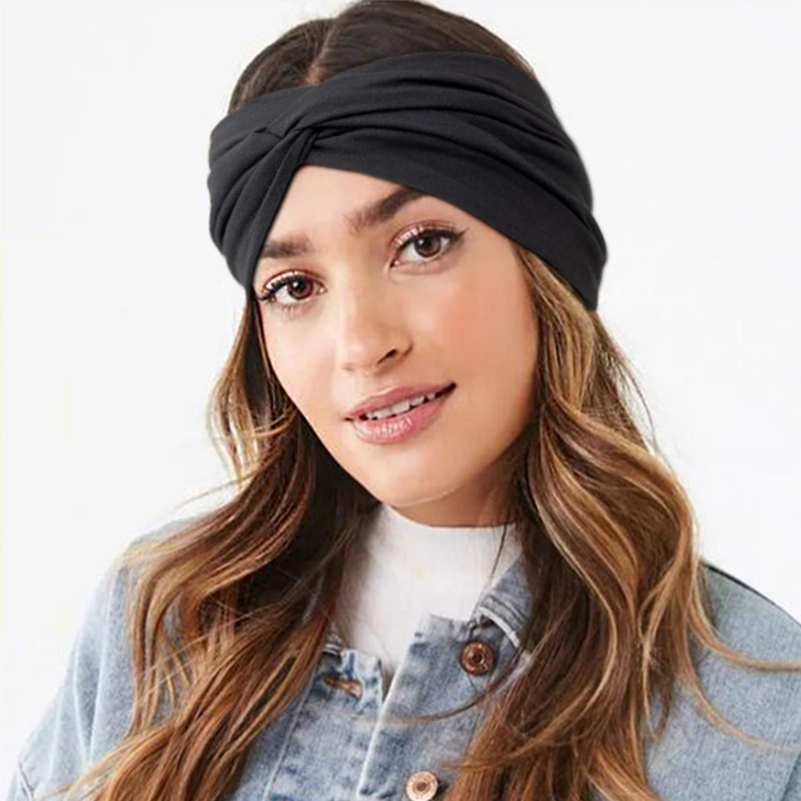 DRESHOW model wearing headband with casual outfit showing polished look