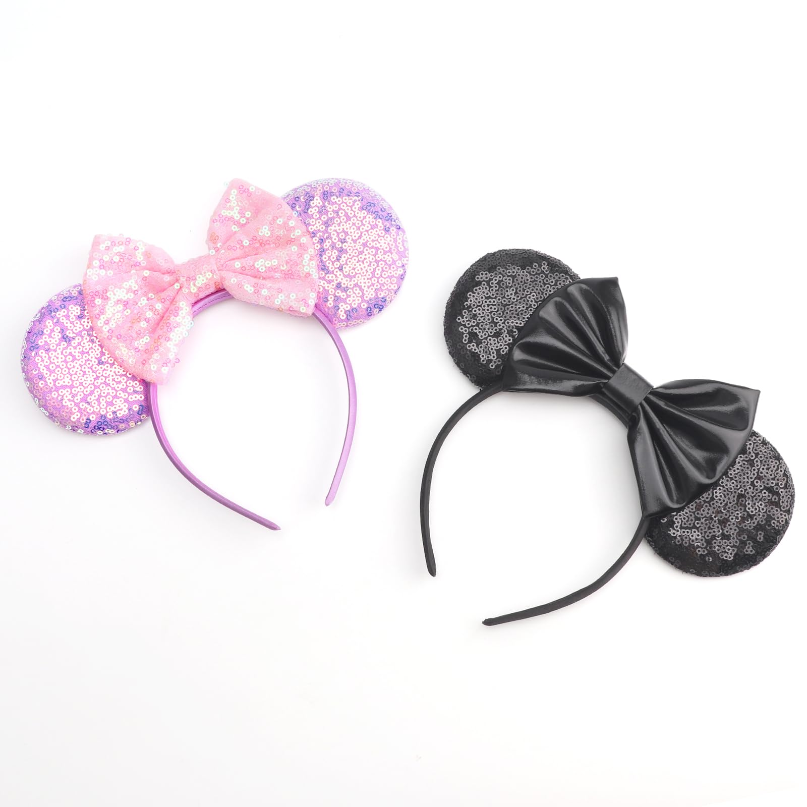 DRESHOW two headbands laid flat, showing included pair and color options