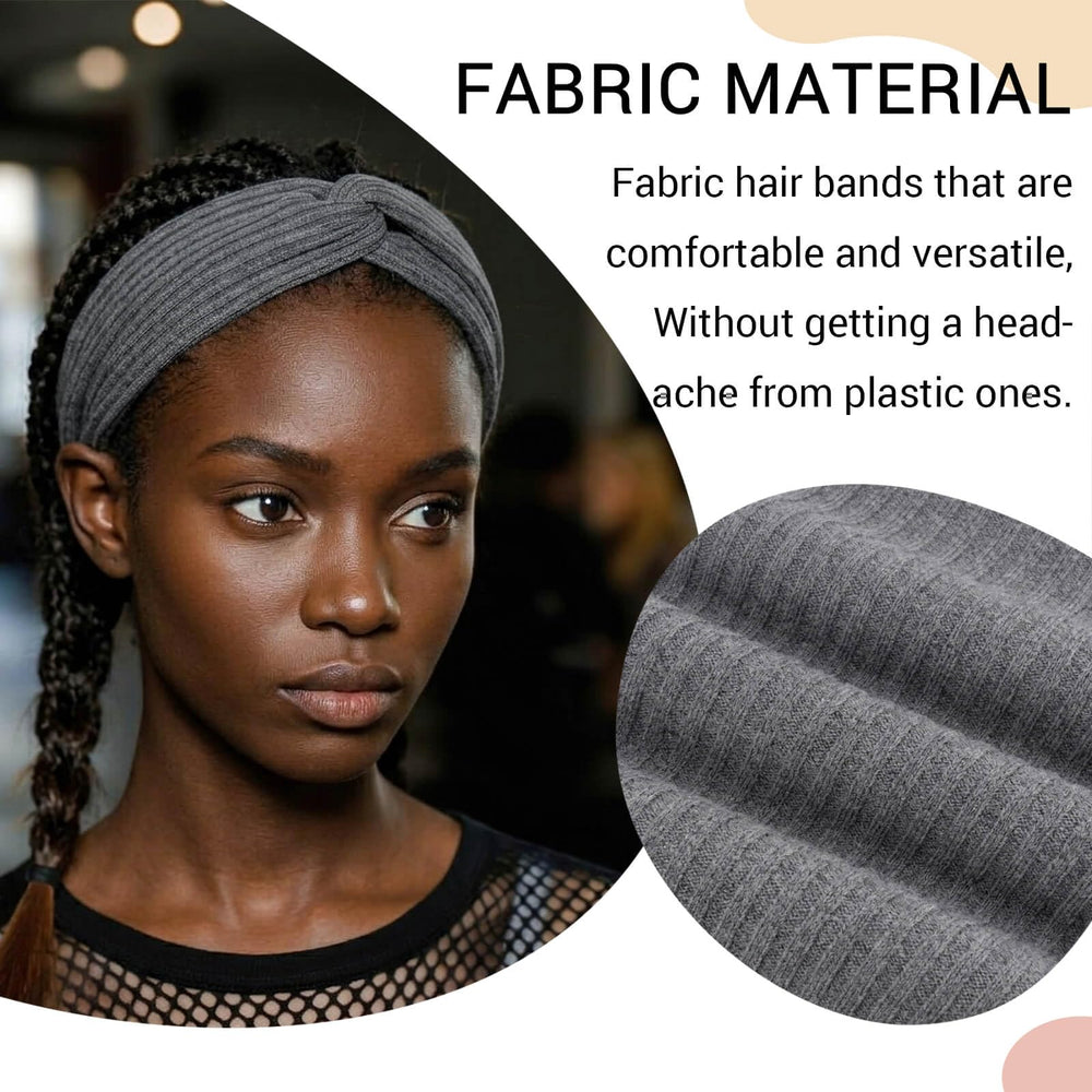 DRESHOW headband stretched to show elastic range and flexible fit