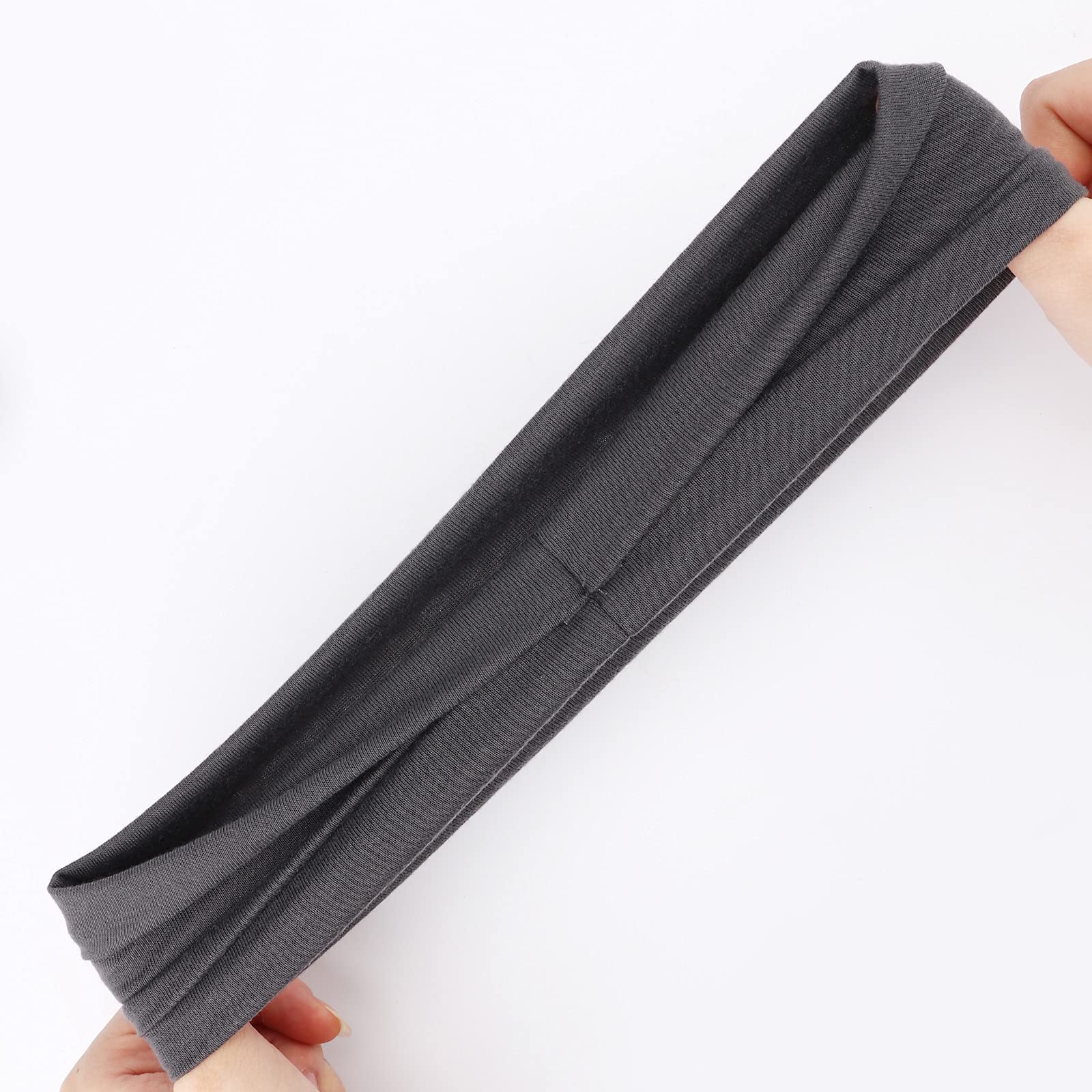 DRESHOW headband air-drying flat after wash to show easy care benefit