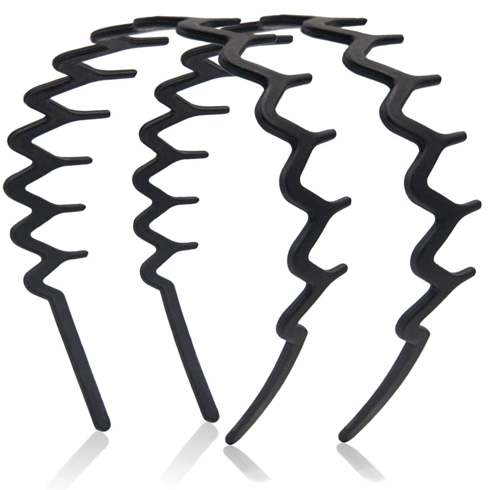 Dresyu front view matte black headbands showing sleek retro silhouette and everyday utility