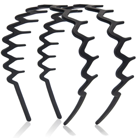 Dresyu front view matte black headbands showing sleek retro silhouette and everyday utility