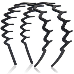 Dresyu front view matte black headbands showing sleek retro silhouette and everyday utility
