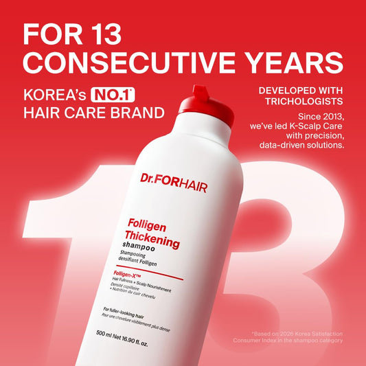 Dr.FORHAIR back label close-up with ingredient list and product benefits